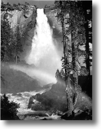 Ansel Adams - Nevada Falls, Rainbow,Yosemite