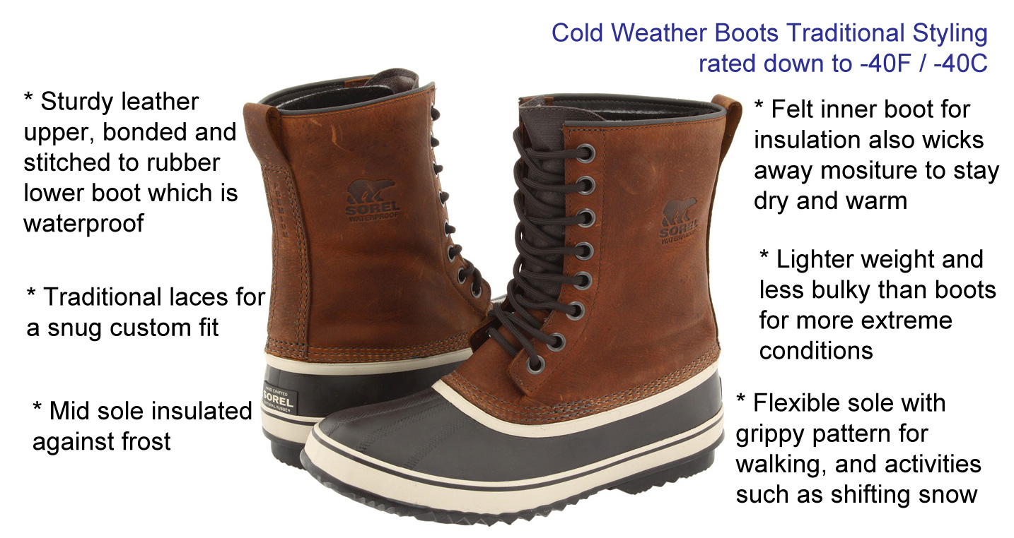 extreme cold weather waterproof boots