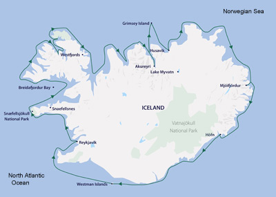 Iceland circumnavigation cruise