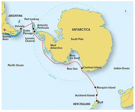 ross sea cruise, semi circumnavigation of antarctica
