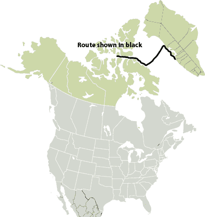 Arctic cruise route