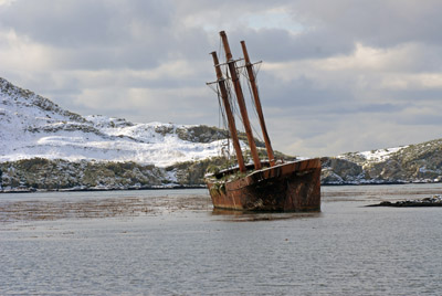 Wreck of the Bayard, Ocean Harbour, South Georgia