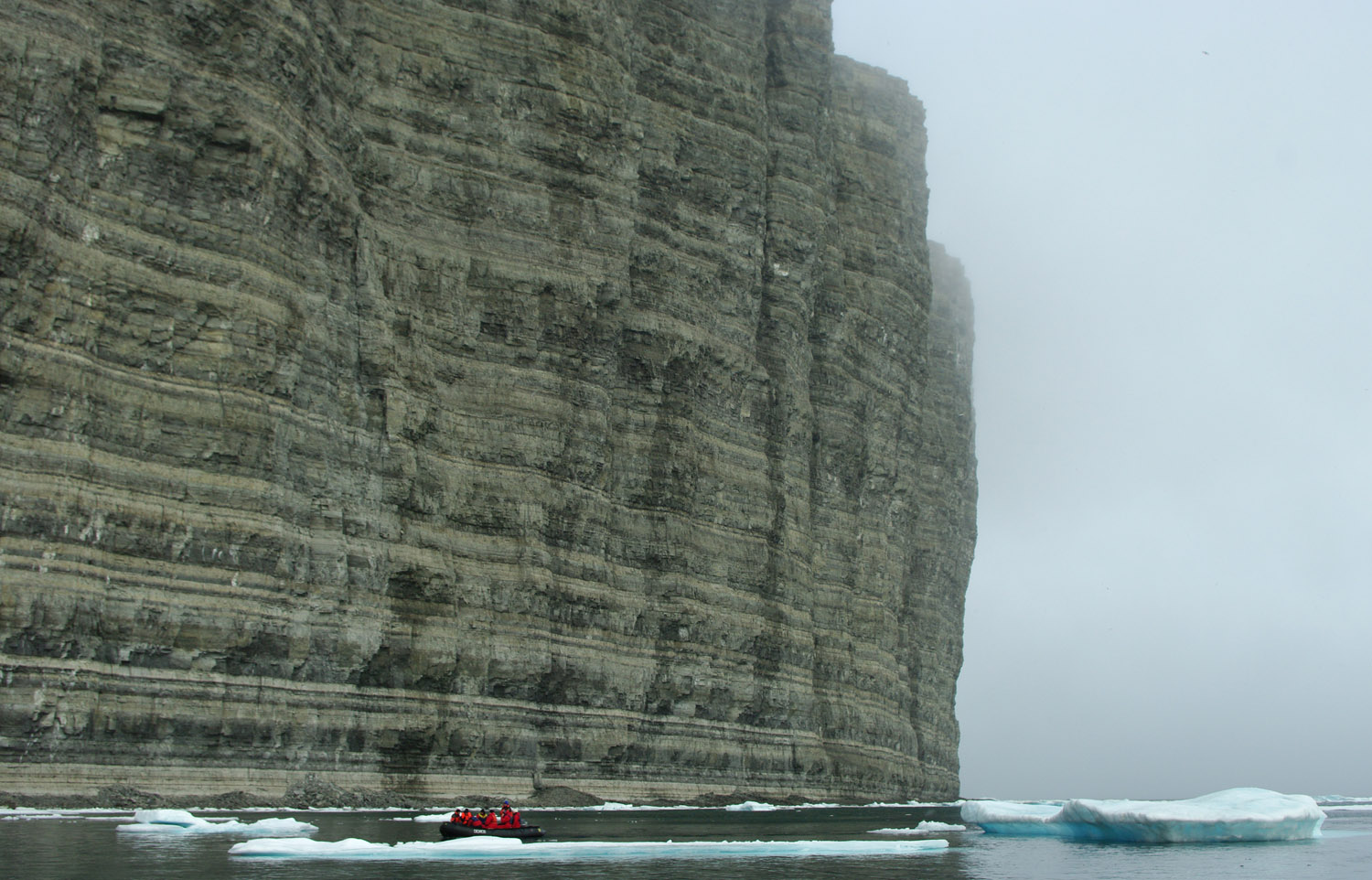 Prince Leopold Island - 300 Meter Cliffs - Cruising by in Zodiacs
