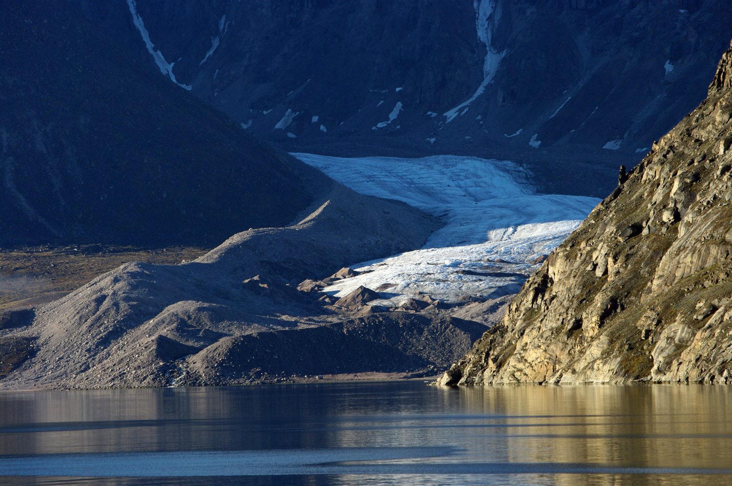 Clarke Fjord, Baffin Bay - Small Glacier and Moraines