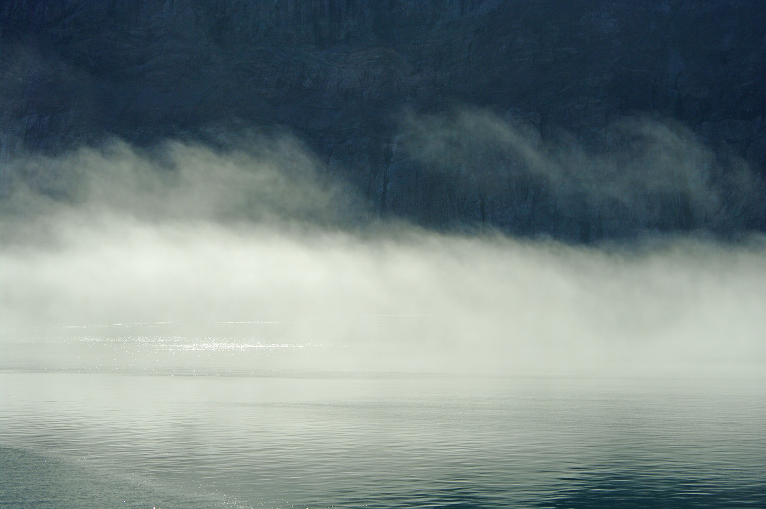 Clarke Fjord, Baffin Bay - Sea Mist - Arctic Travel Pictures