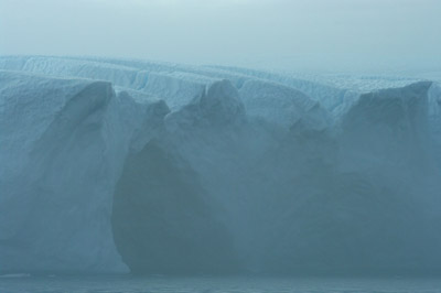 Disko Bay, Ilulissat Greenland, Icebergs in the Mist