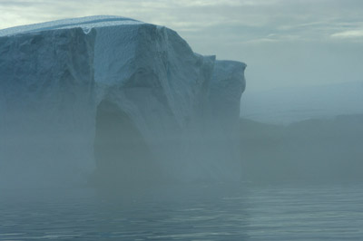 Disko Bay, Ilulissat Greenland, Icebergs in the Mist