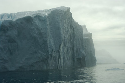 Disko Bay, Ilulissat Greenland, Icebergs in the Mist