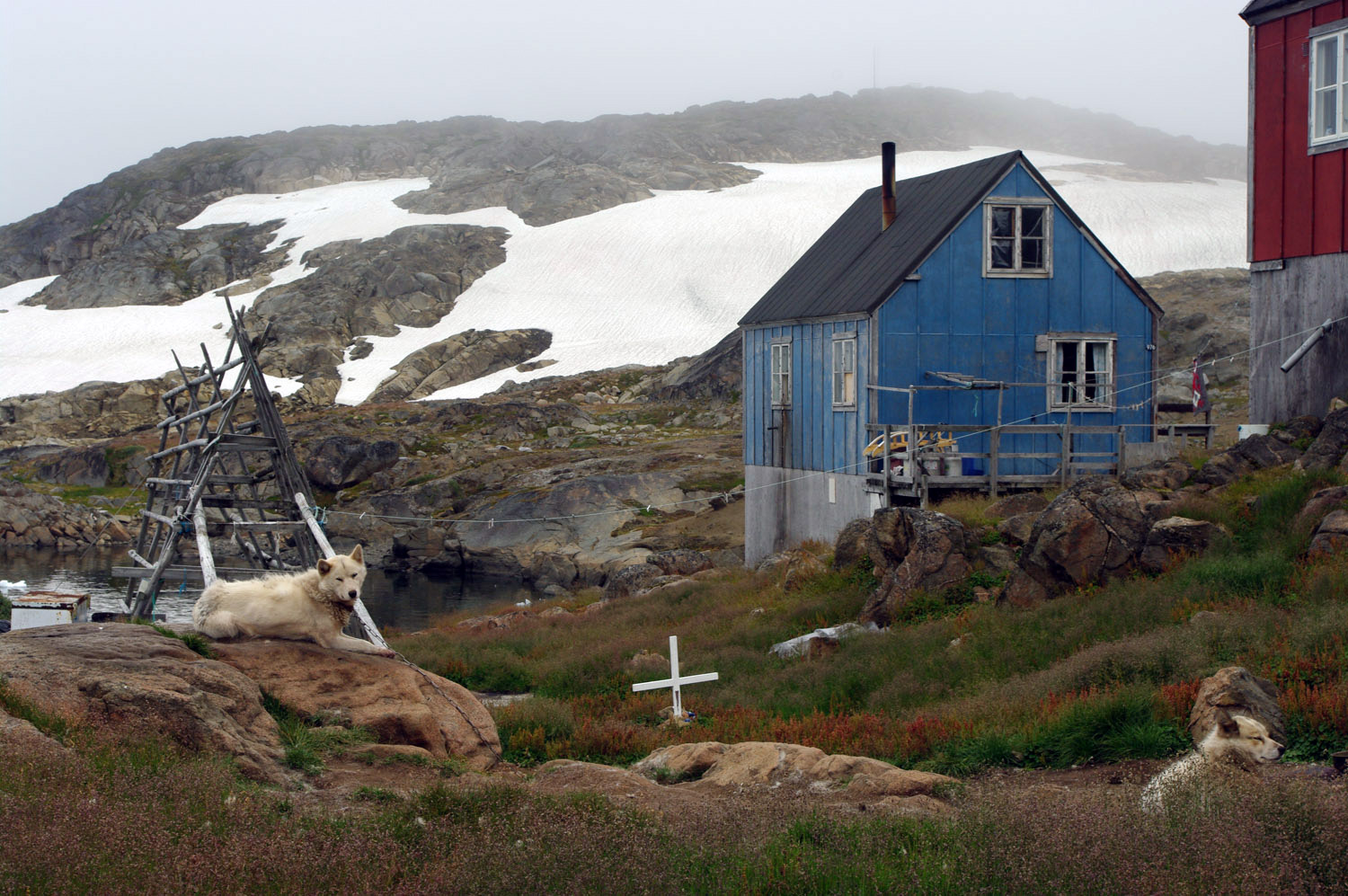Kulusuk - House and Grave - East Greenland<br />, greenland, travel
