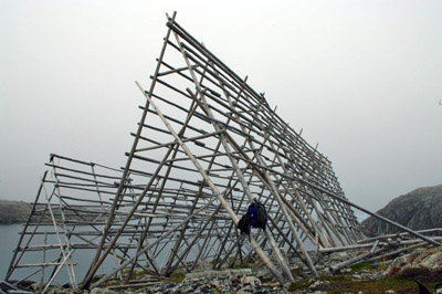 Kulusuk, fish drying rack - East Greenland - 2<br />