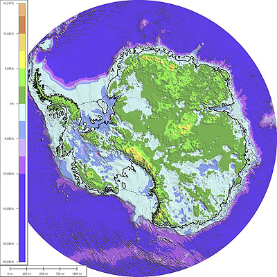 Antarctica bedrock