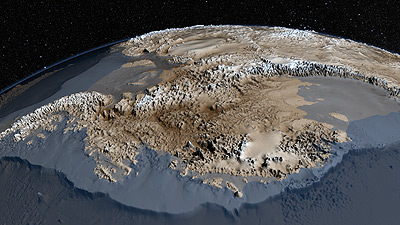3D Antarctica bedrock