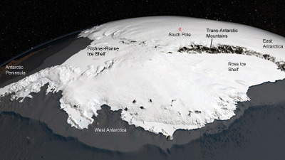 3D Antarctica ice cover