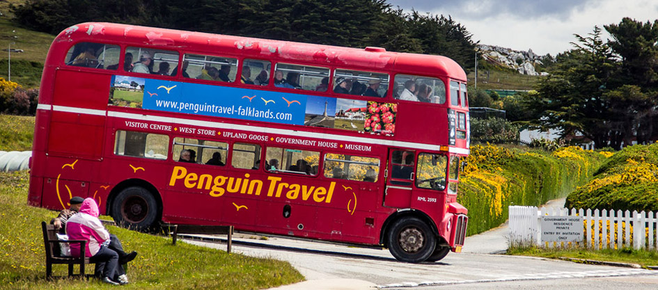 Penguin Travel bus Falkland Islands