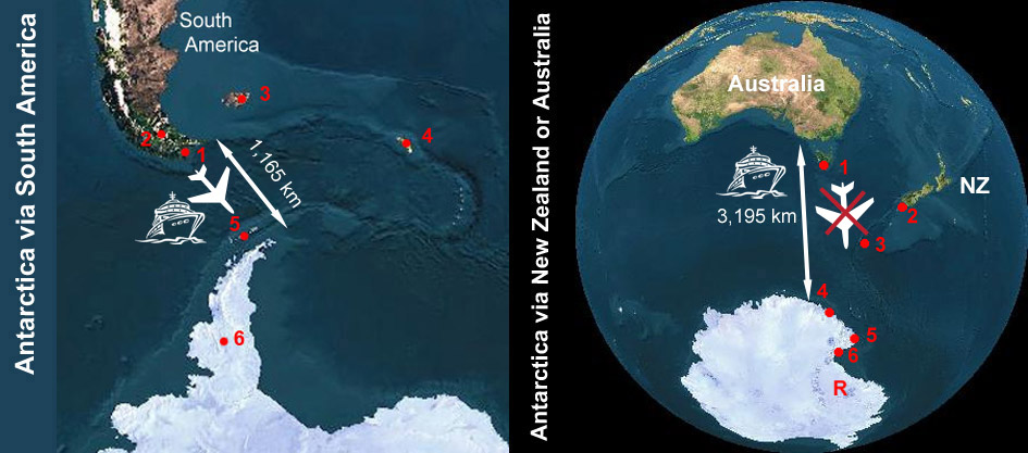 how far is it from new zealand to antarctica